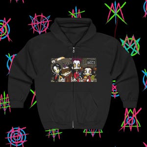 Mindless self indulgence Zip Up Hoodie - Unisex Msi Electropunk Band Long Sleeved shirt - 2000's Band Tshirt Scene Emo - Hot Topic Vintage