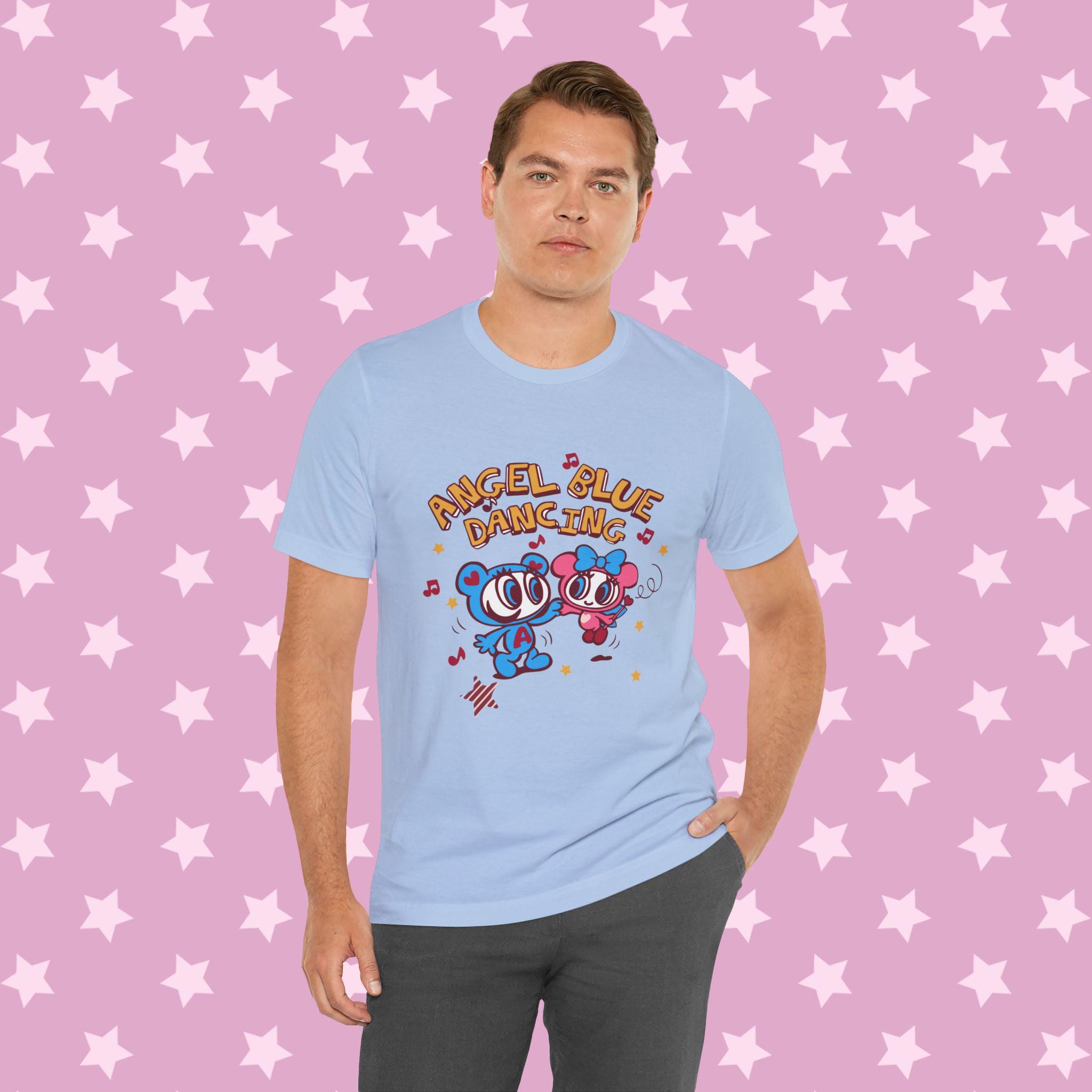 Angel Blue Dancing Tee - Y2K Kawaiicore Cutecore Shirt - Pinkcore