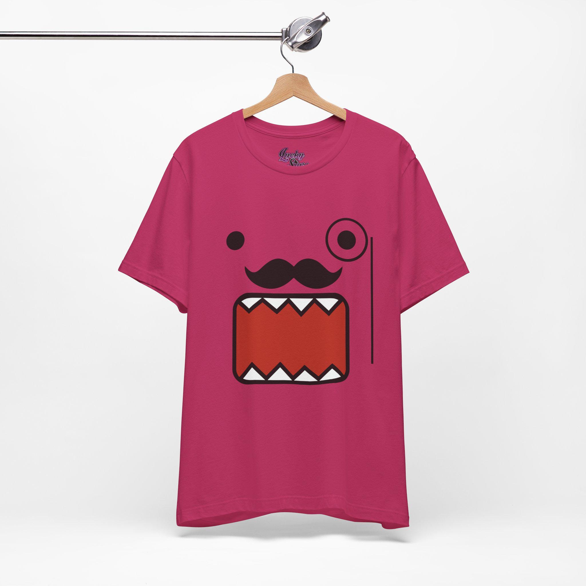 Emo Scene Y2k Fashion Tshirt - Unisex Rich Moustache Domo Kun