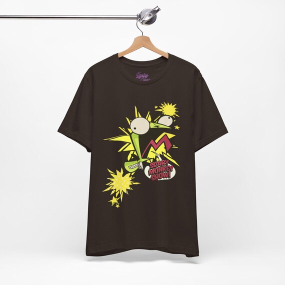 Invader Zim Tee - Gir Scary Monkey Show! Shirt - Emo Scene Y2K