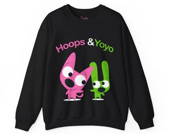 2000's Old Cartoon Sweatshirt - Vintage Emo Scene Style Merch - Hoops And Yoyo Animation Shirt