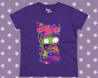 Fitting Size Invader Zim Vintage Tshirt - Unisex Scene Fashion Shirt - 2000'S Emo Hot Topic Style