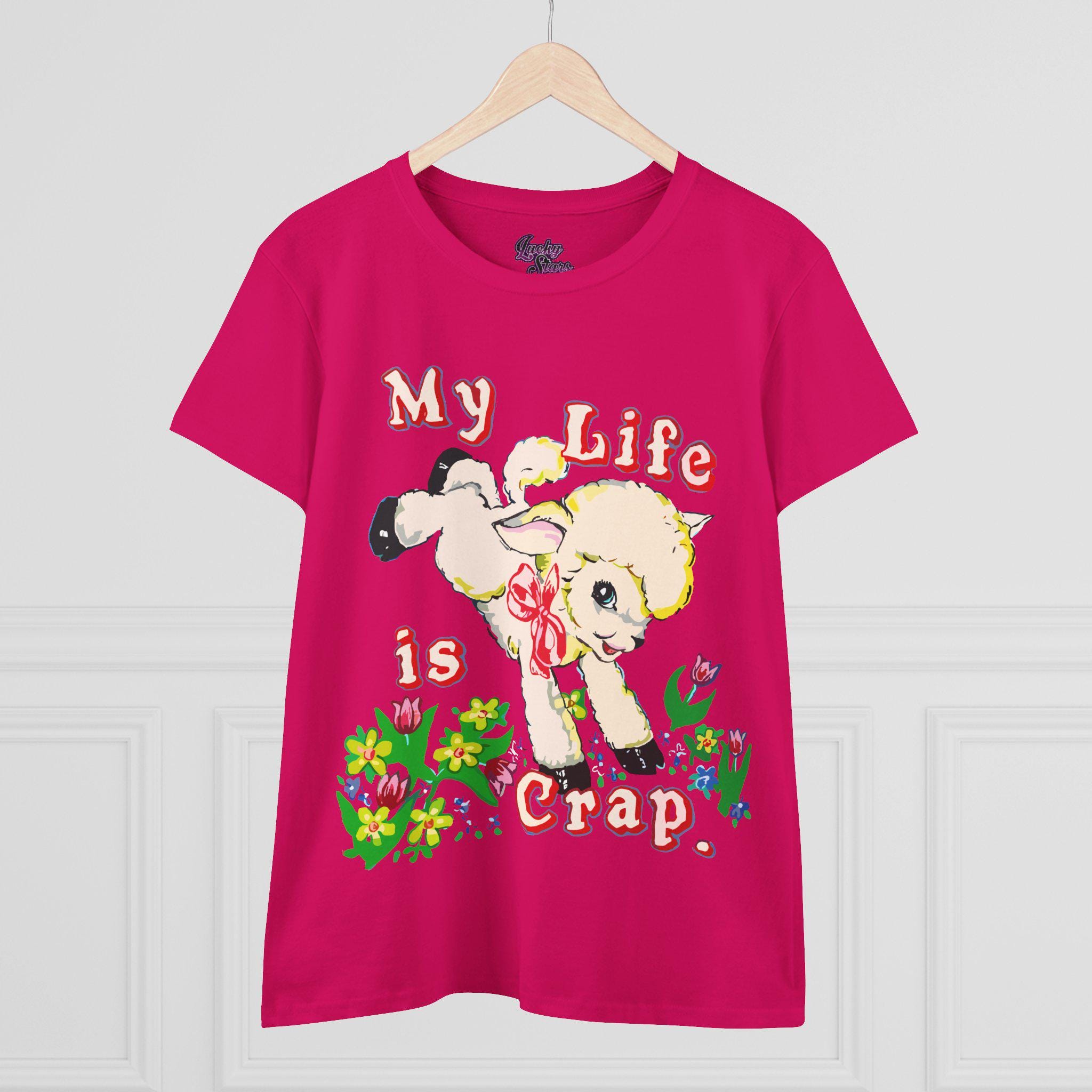 My Life is Crap. Tee - Cute Sheep Graphic Tshirt - Y2K Cutecore