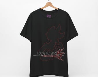 Shadow The Hedgedog Shirt - Sonic The Hedgedog Unisex Video Game Tee - Y2K, Graphic Tee, Retro Gamer Gift, Gamer Apparel, Geeky Clothing,