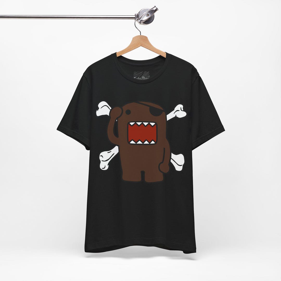 Emo Scene Y2k Fashion Tshirt - Unisex Pirate Domo Kun and