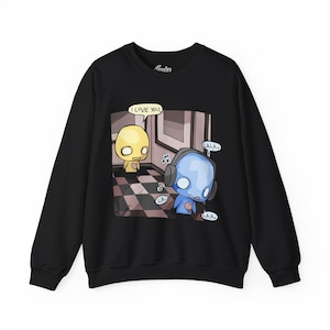 Pon And Zi I love you. Lalala. Sweatshirt - Unisex Emo Scene Fashioned Long Sleeved Shirt - 2000's Emo Drawing Tee