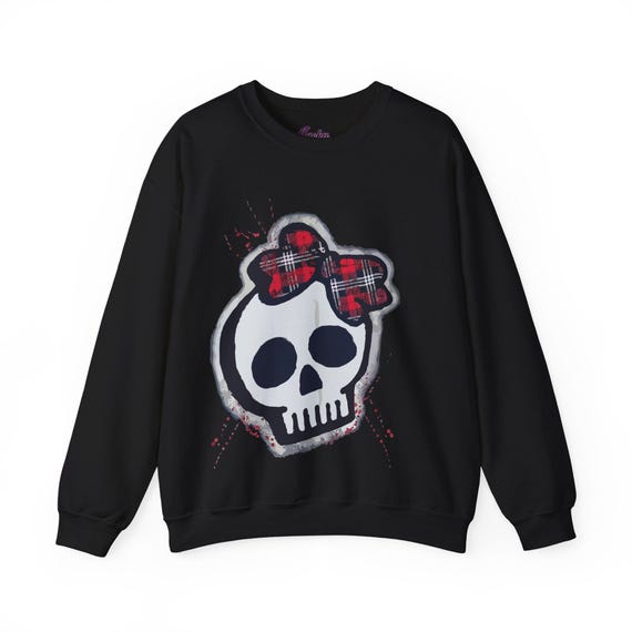 Punk Skull Cute Long Sleeved Shirt - Y2K Vintage Sweatshirt