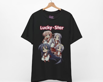 Kawaii Cutecore Unisex Tee - Lucky Star Jojifuku High School Comedy Anime Tshirt, Short Sleeve Shirt, Graphic Tee, Japanese Cartoon Top