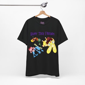 Happy Tree Friends Cartoon tee - Unisex Gore Animation Tshirt - Giggles Cudddles Lumpy Lifty And Shifty Handy 2000&#39;s shirt