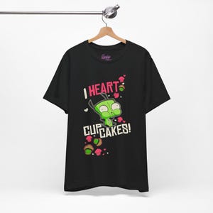 Invader Zim Gir Tee - Unisex I love Cupcakes! Shirt - Scene Emo Fashioned Tshirt - 2000&#39;s Hot Topic Vintage Shirt