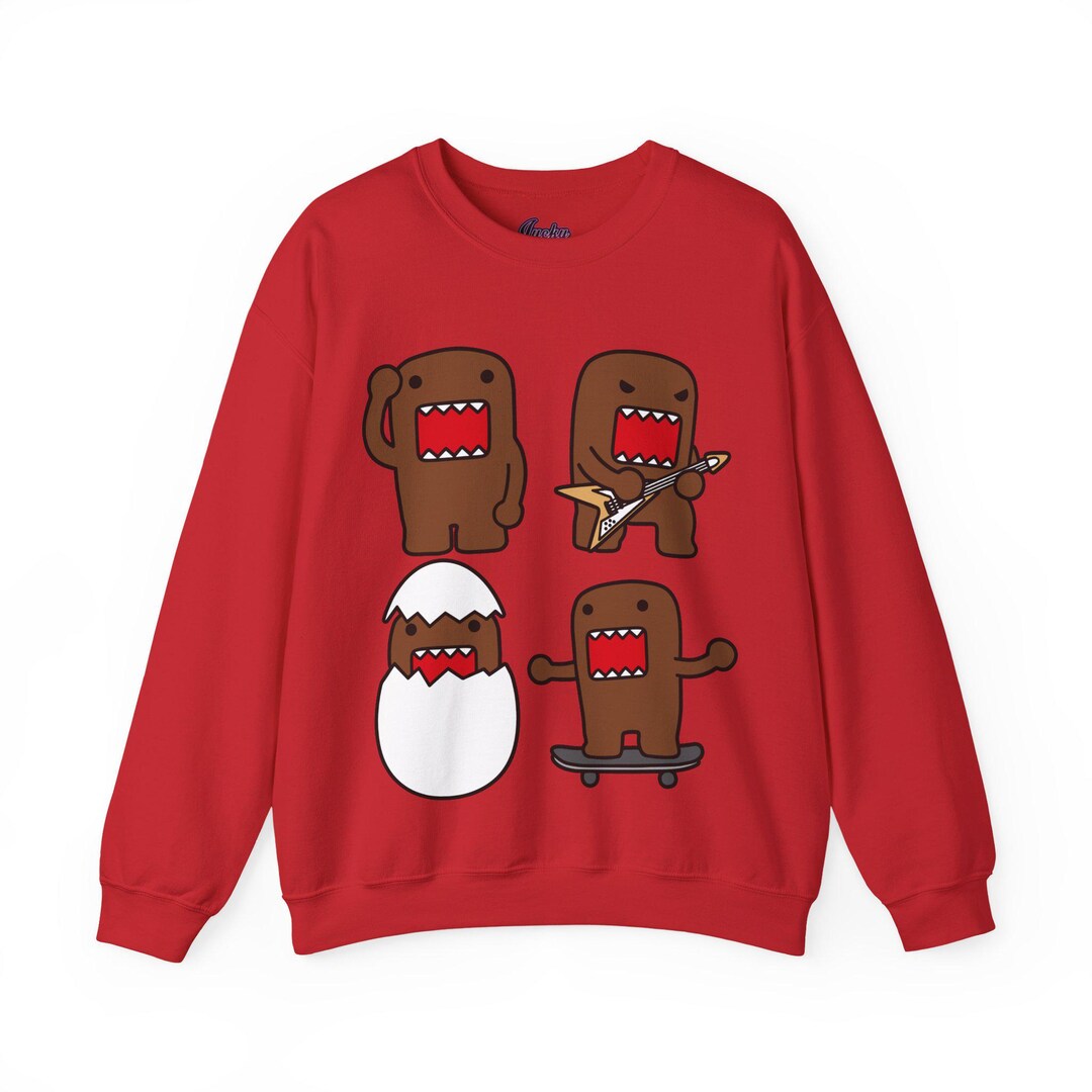 Domo Kun Cartoon Sweatshirt - Scene Emo Style Skater Tshirt - 2000's ...