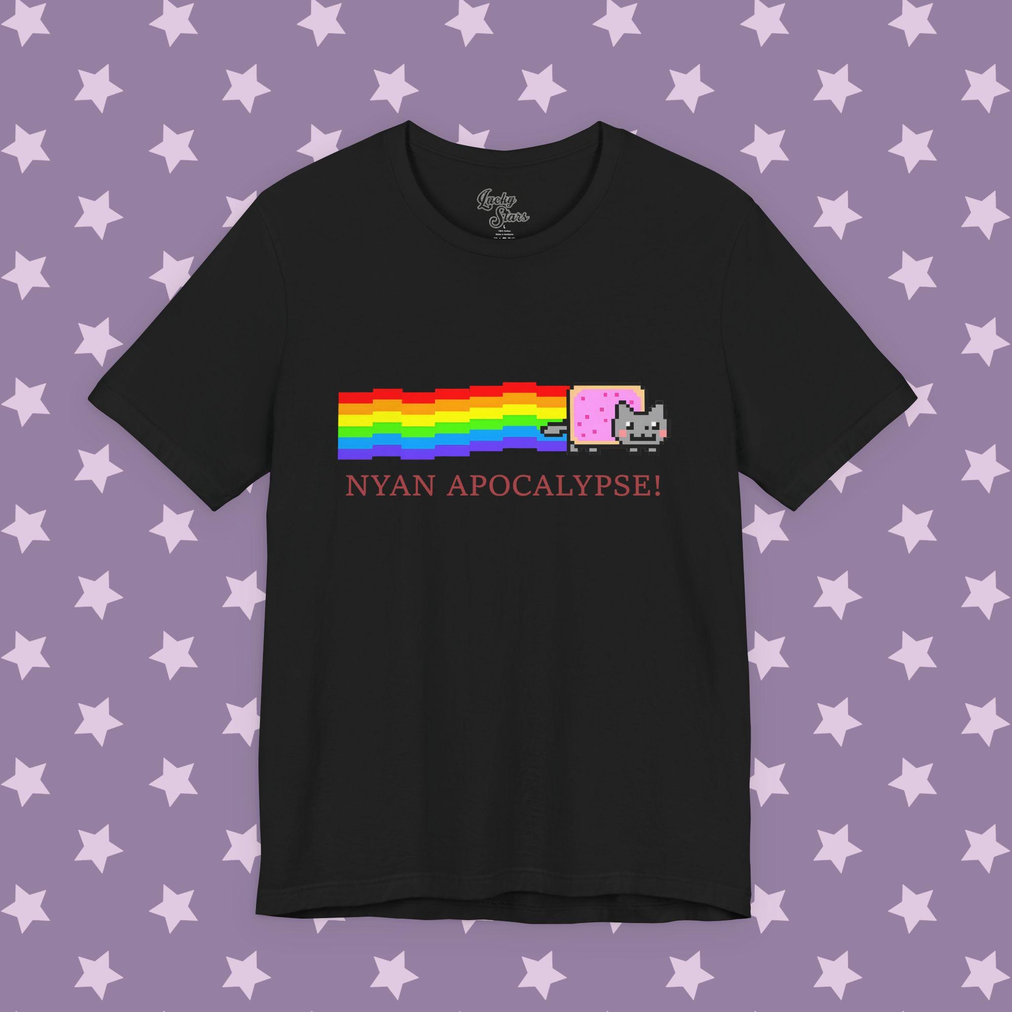 NYAN♯ NYAN APOCALYPSE! Tee - Nyan Cat 2000's Internet Meme Shirt - Emo