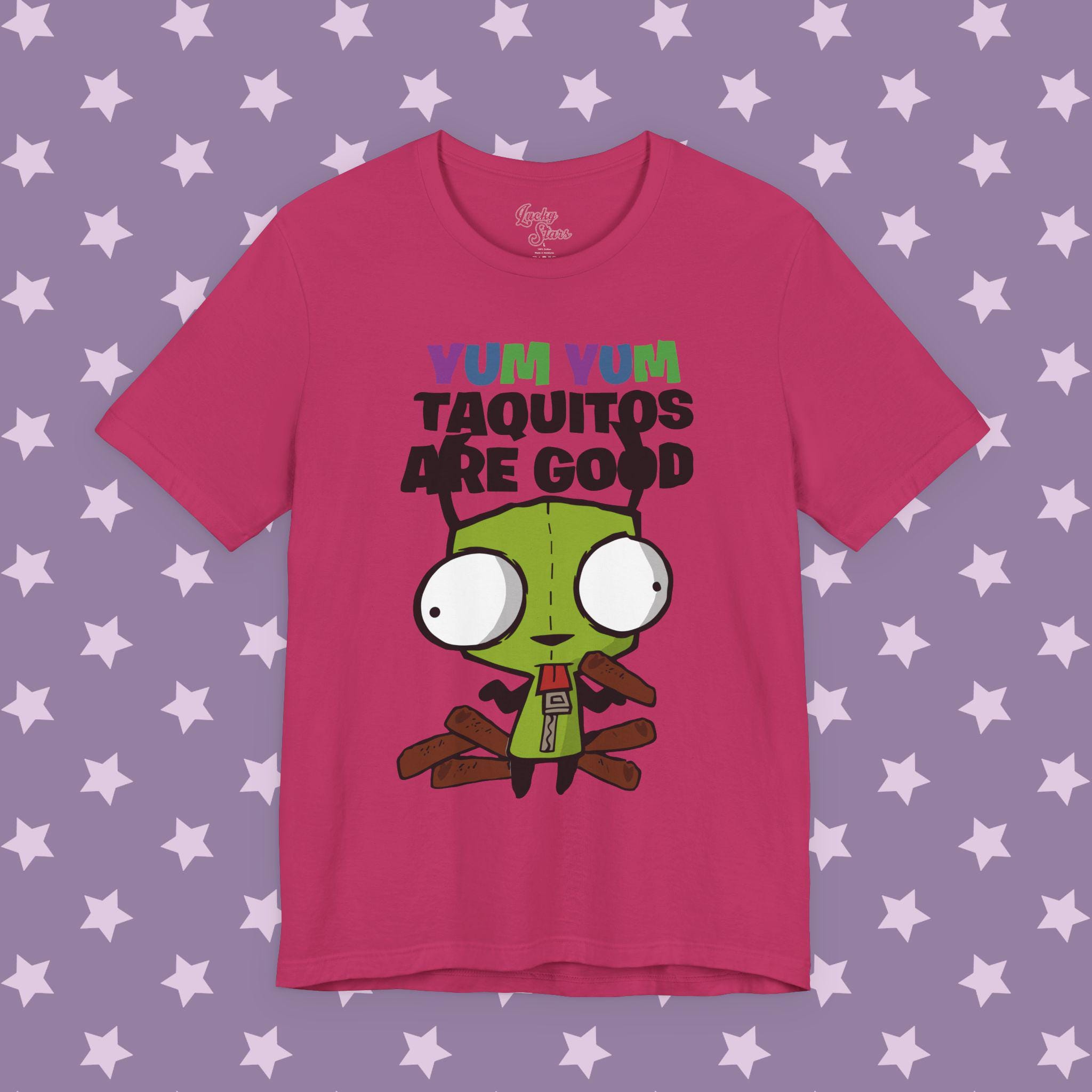 Invader Zim Gir Shirt - Unisex Yum Yum Taquitos Are Good Tee - Emo