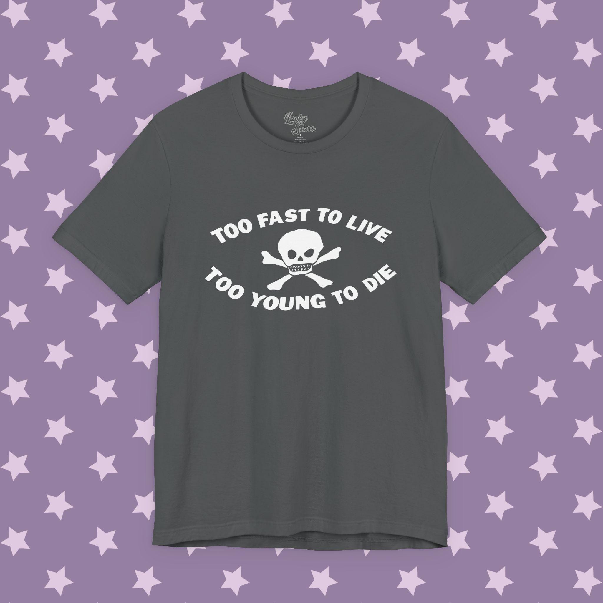 Too Fast to Live Too Young to Die Shirt - Y2K Goth Punk Cyber