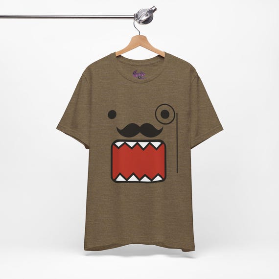Emo Scene Y2k Fashion Tshirt - Unisex Rich Moustache Domo Kun