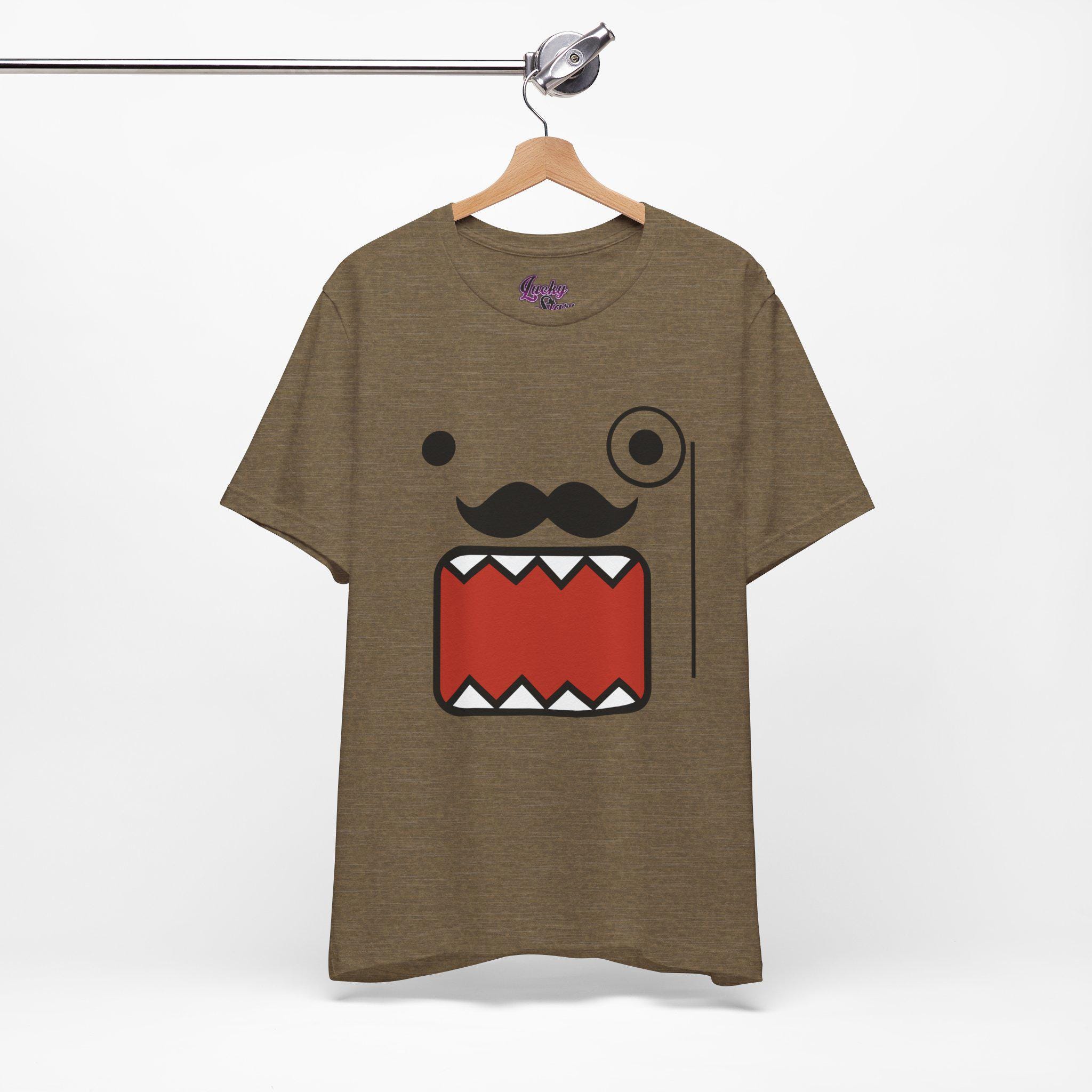 Emo Scene Y2k Fashion Tshirt - Unisex Rich Moustache Domo Kun