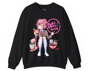 Sudadera Doki Doki Literature Club! - Camiseta de manga larga de juego de terror psicológico - Camiseta Natsuki - Camiseta Cutecore