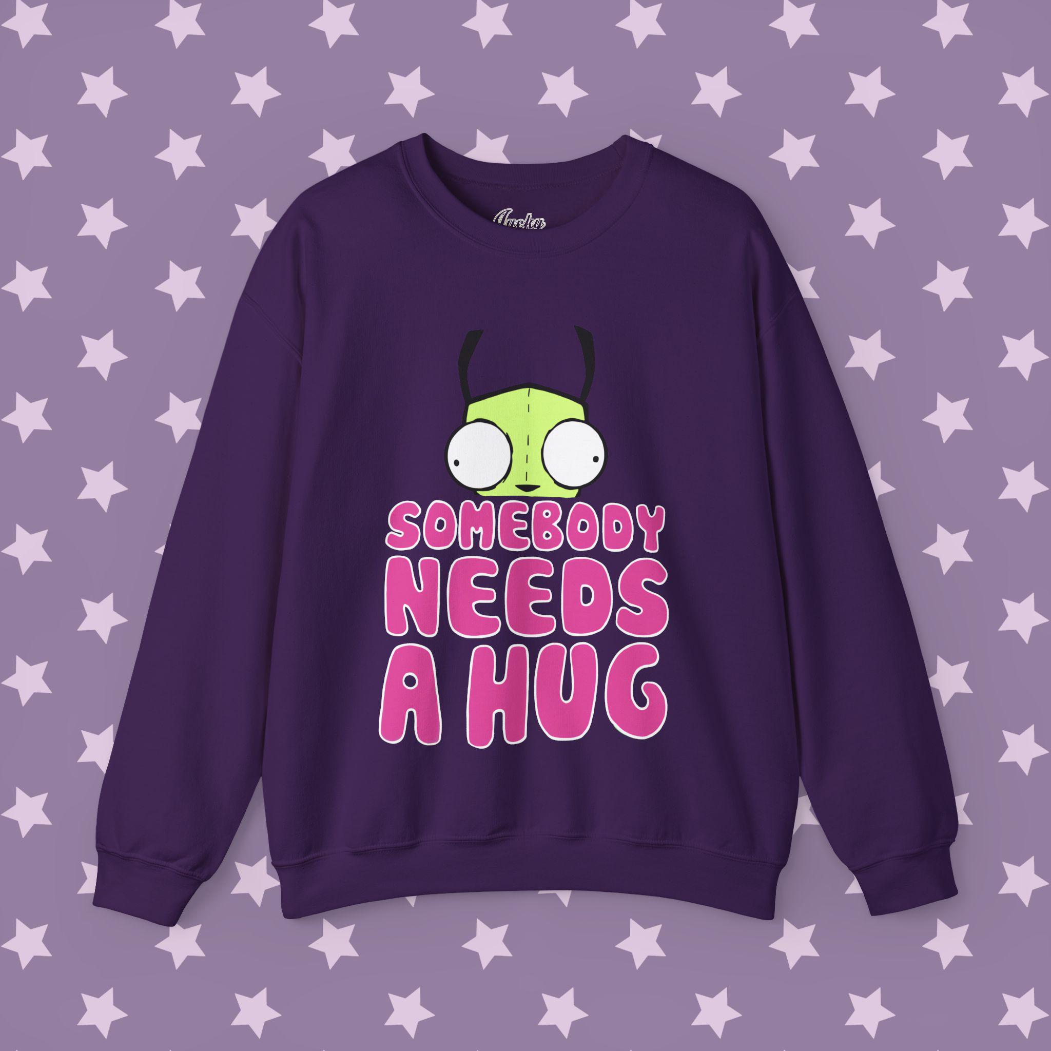 Invader Zim Gir Sweatshirt - Somebody Needs a Hug Scene Emo T