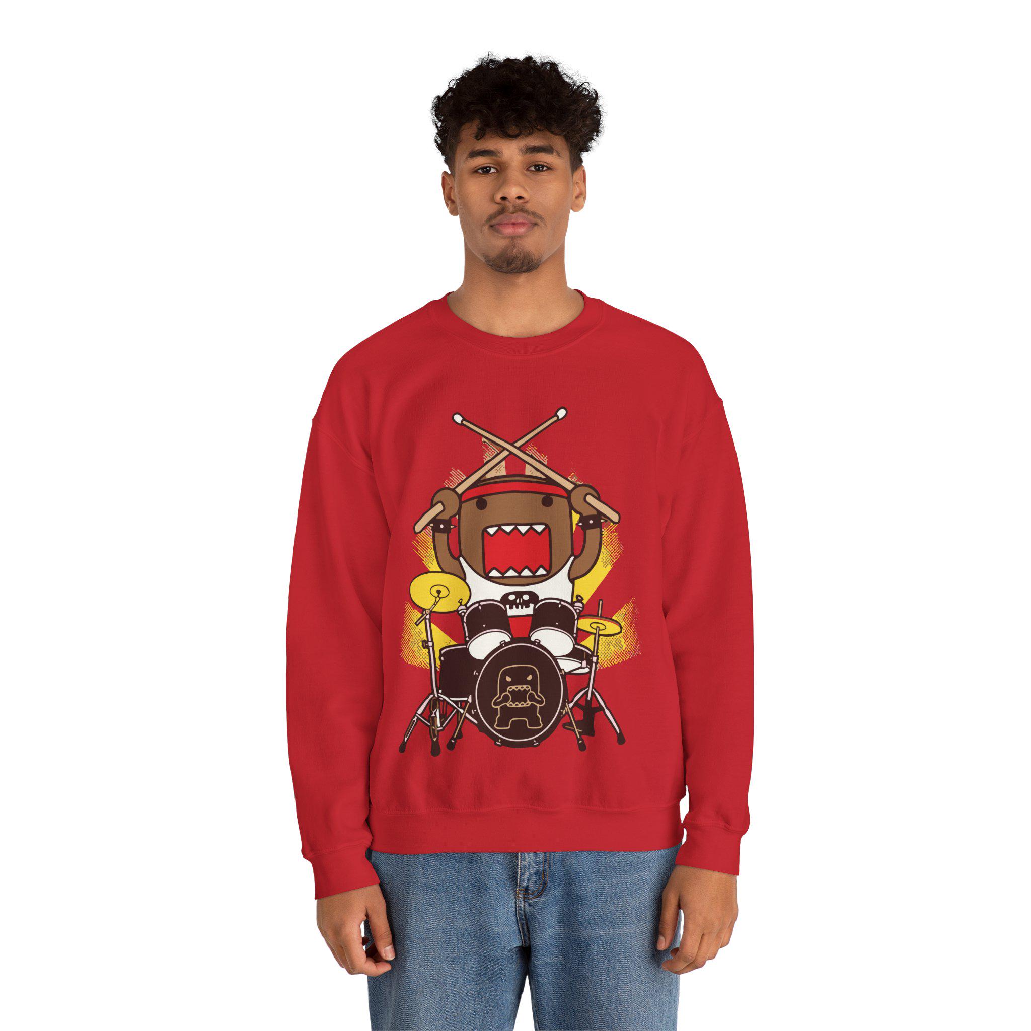 Emo Scene Y2k Fashion Sweatshirt - Drums Domo Kun Hip Hop Tshirt - 2000 ...