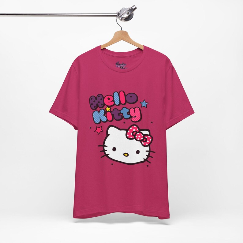 Scene Emo Tee - Hello Kitty Y2K fashioned Tshirt - 2000's throwback shirt image 8