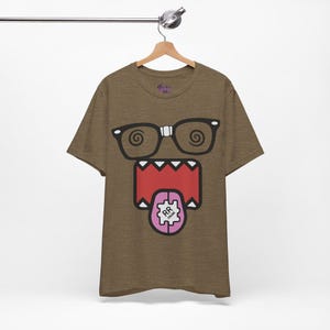 Dizzy Domo Kun Tshirt - Unisex Emo Scene y2k Fashion Tshirt - 2000&#39;s Vintage Cartoon Hot Topic
