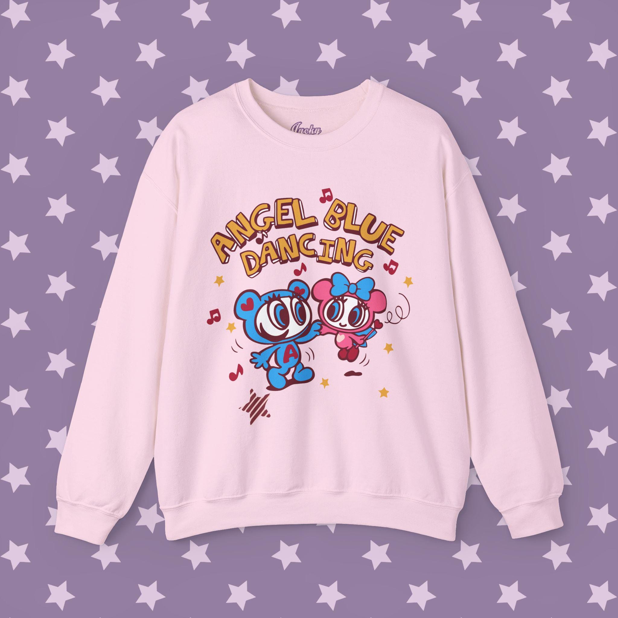 Angel Blue Dancing Sweatshirt - Y2K Kawaiicore Cutecore Shirt