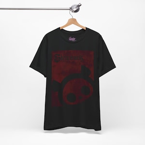 Red N Black Stripe Sleeved Diego Bat Skeleanimals Grunge T