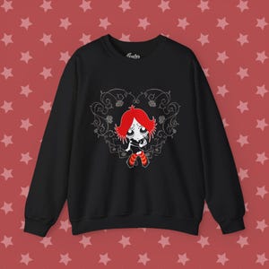 T-shirt à manches longues Ruby Gloom - Sweat-shirt gothique style dessin animé - T-shirt vintage inspiré des dessins animés des années 2000