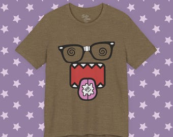 Dizzy Domo Kun Tshirt - Unisex Emo Scene y2k Fashion Tshirt - 2000's Vintage Cartoon Hot Topic