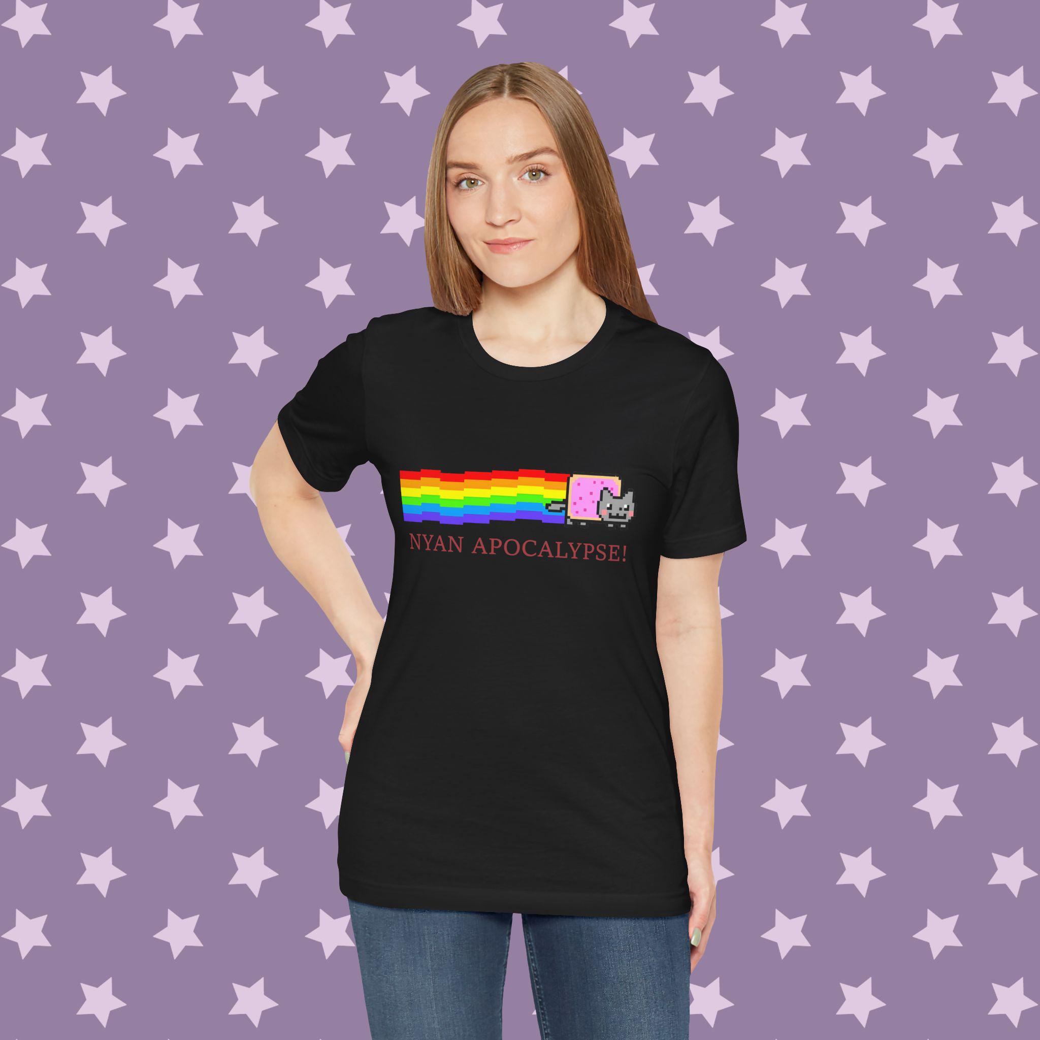 NYAN APOCALYPSE! Tee - Nyan Cat 2000's Internet Meme Shirt - Emo