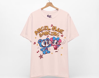 Angel Blue Dancing Tee - Y2K Kawaiicore Cutecore Shirt - Pinkcore Jojifuku Graphic T-shirt
