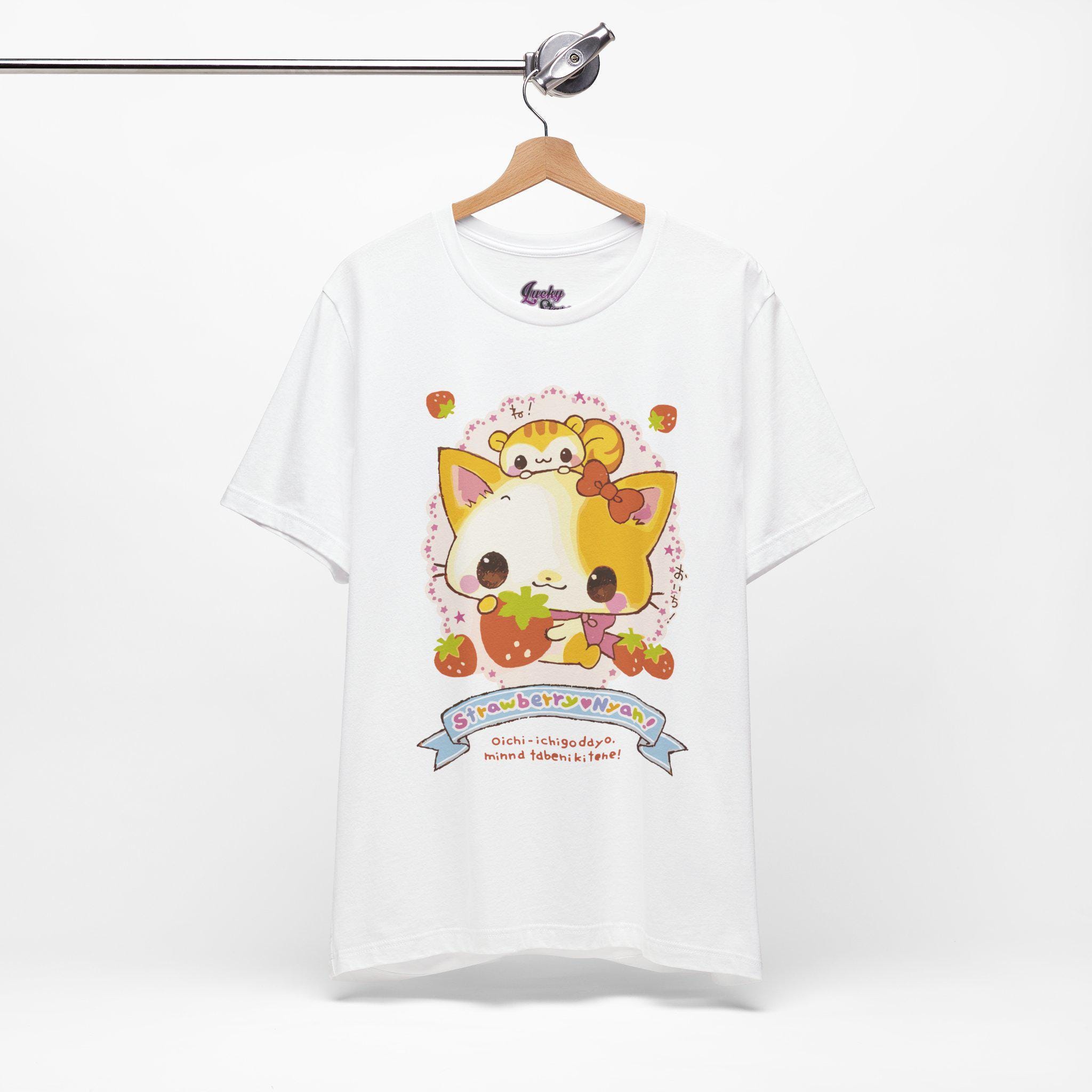 Crux Japan Kitty Tee - Cutecore Kawaii Strawberry Nyan Shirt