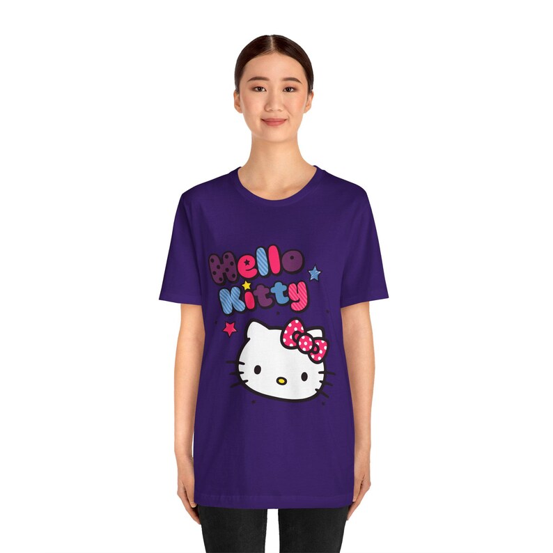 Scene Emo Tee - Hello Kitty Y2K fashioned Tshirt - 2000's throwback shirt image 9