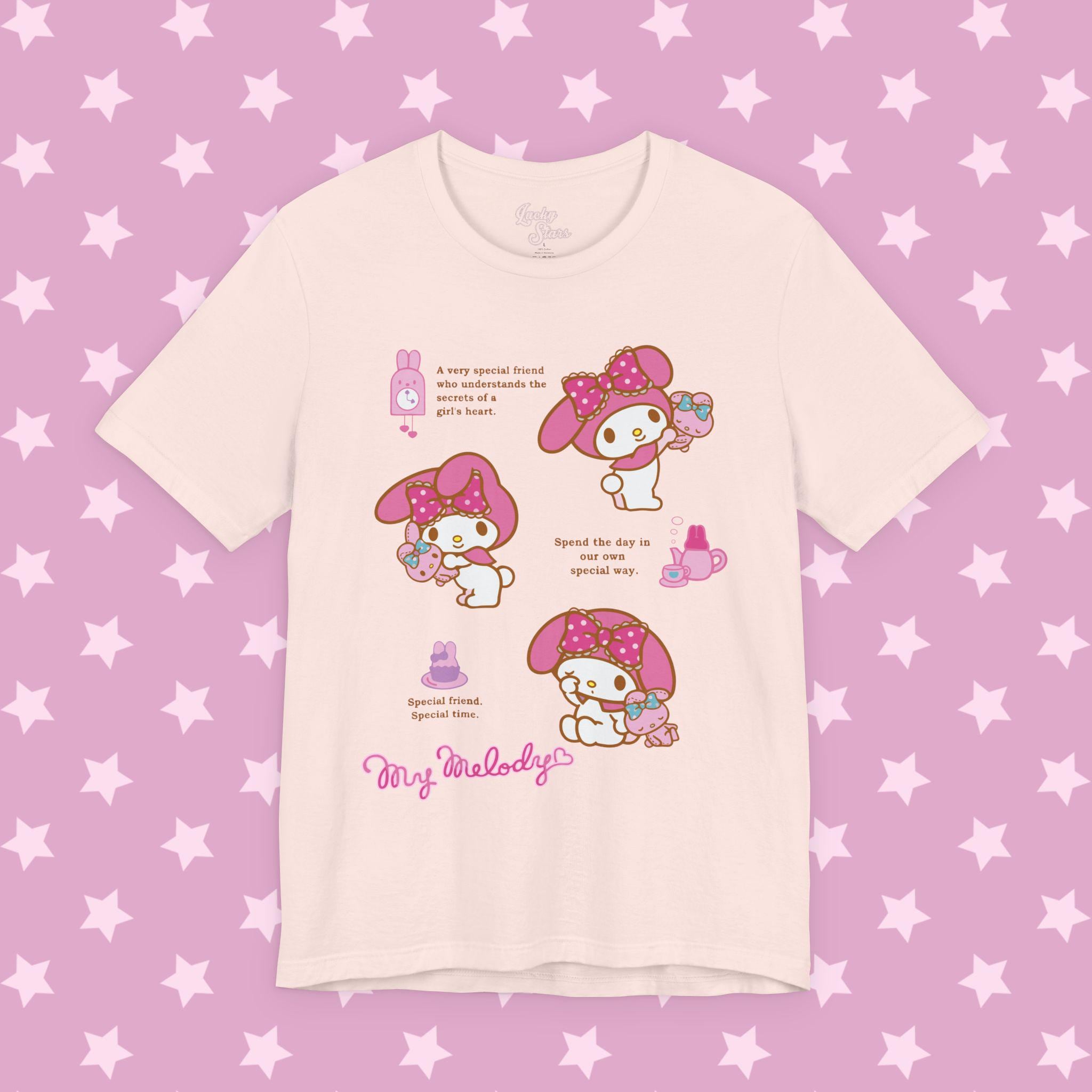 トップス SanrioxALEXIA STAM My Melody Tee Kids S Jojifuku Kawaii Tee - My Melody Cutecore Tshirt - Harajuku