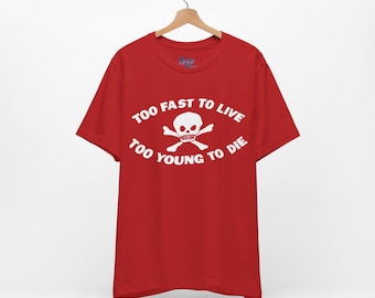 Too Fast to Live Too Young to Die Shirt - Y2K Goth Punk Cyber