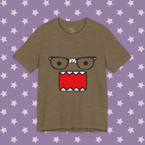 Emo Scene Y2k Fashion Tshirt - Unisex Rich Moustache Domo Kun