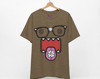 Dizzy Domo Kun Tshirt - Unisex Emo Scene y2k Fashion Tshirt - 2000's Vintage Cartoon Hot Topic