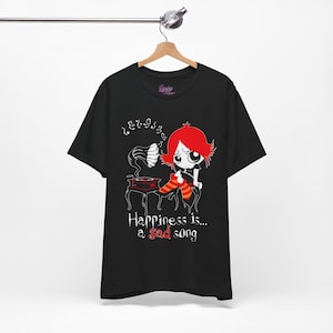 Ruby Gloom Tee - Unisex Goth Cartoon Vintage shirt - 2000's Hot Topic shirt - Happiness is a sad song tee