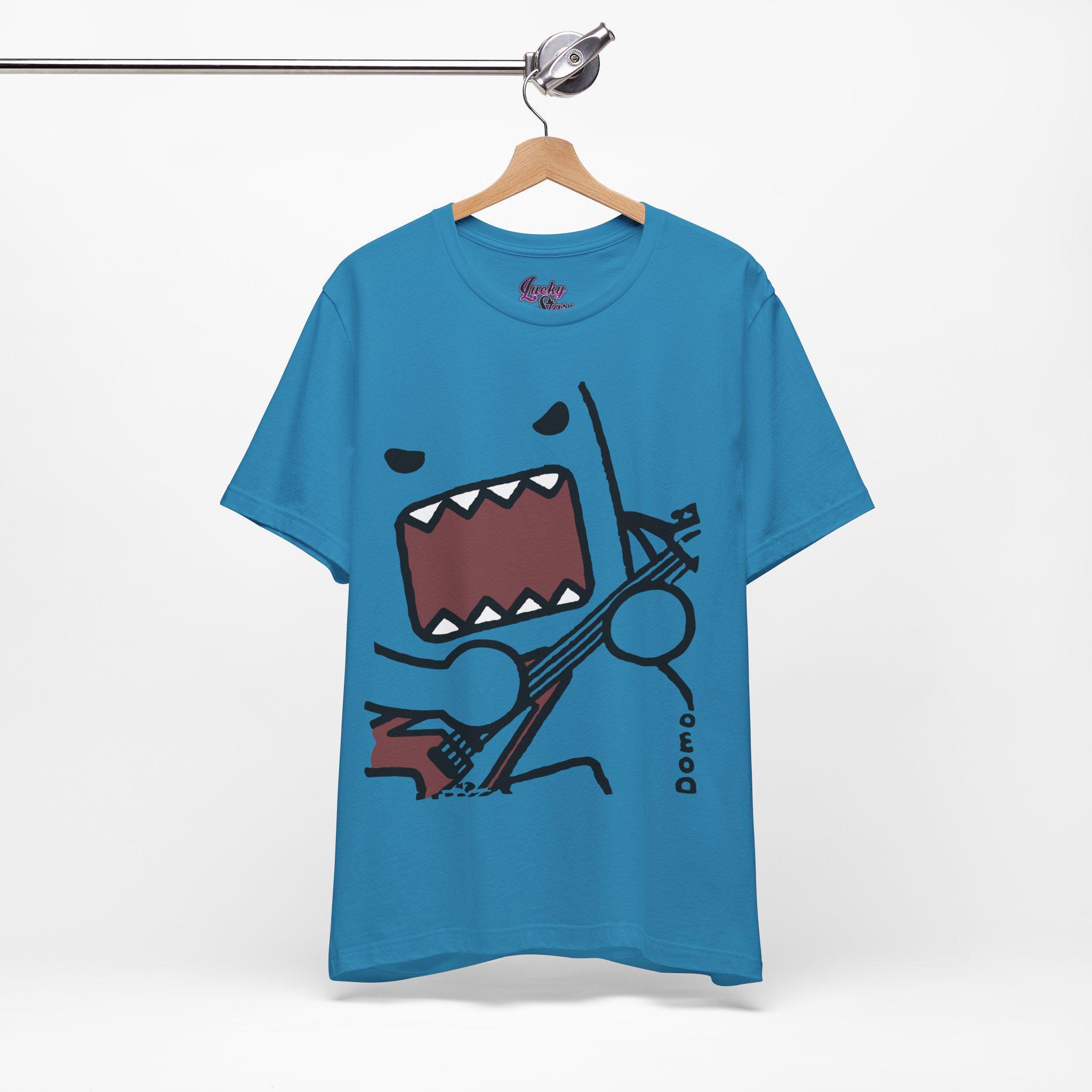 Emo Scene Y2k Fashion Tshirt - Unisex Electric Guitar Domo Kun T