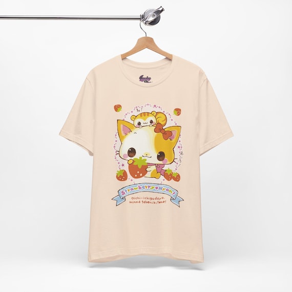 Crux Japan Kitty Tee - Cutecore Kawaii Strawberry Nyan Shirt