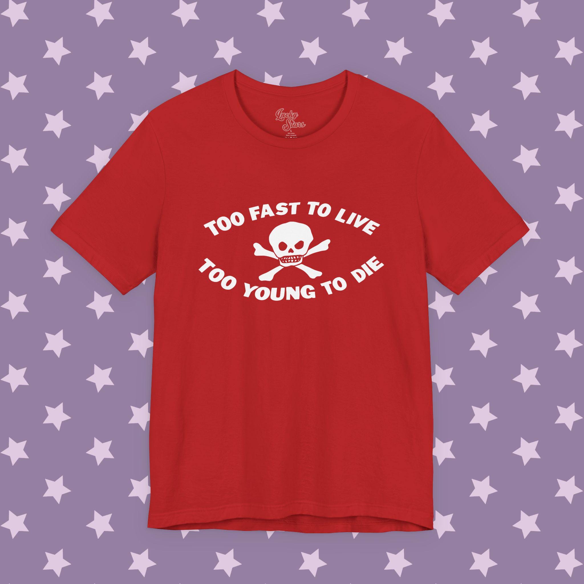Too Fast to Live Too Young to Die Shirt - Y2K Goth Punk Cyber