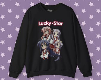 Kawaii Cutecore Sweatshirt - Lucky Star!! Shirt - Jojifuku High School Comedy Anime Tshirt