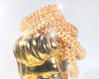 Golden & Woven: Rutilquarz Perlenarmband