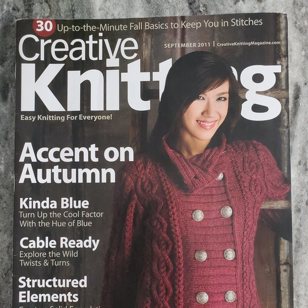 Creative Knitting Magazine, Sept 2011, Knitting Patterns