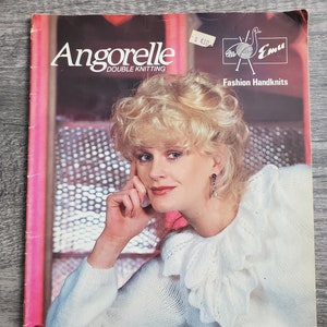 Emu Angorelle Double Knitting Fashion Handknits - Vintage 12 Knitting Patterns