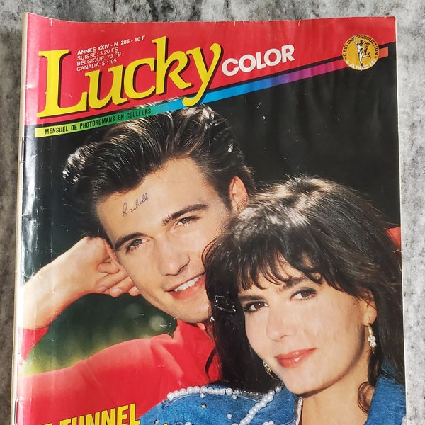 Vintage Photoroman Lancio Lucky no. 285 1991 Ornella Pacelli Alessandro Inches French Illustrated Romance Magazine - AS IS