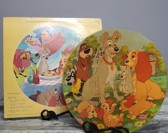 Walt Disney's Lady And The Tramp - Picture Disc LP Vinyl Record - 1980 Disneyland 3103 - AS IS