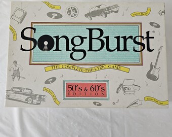 SONGBURST 50s And 60s Edition Complete The Lyric Music Board Game 1990