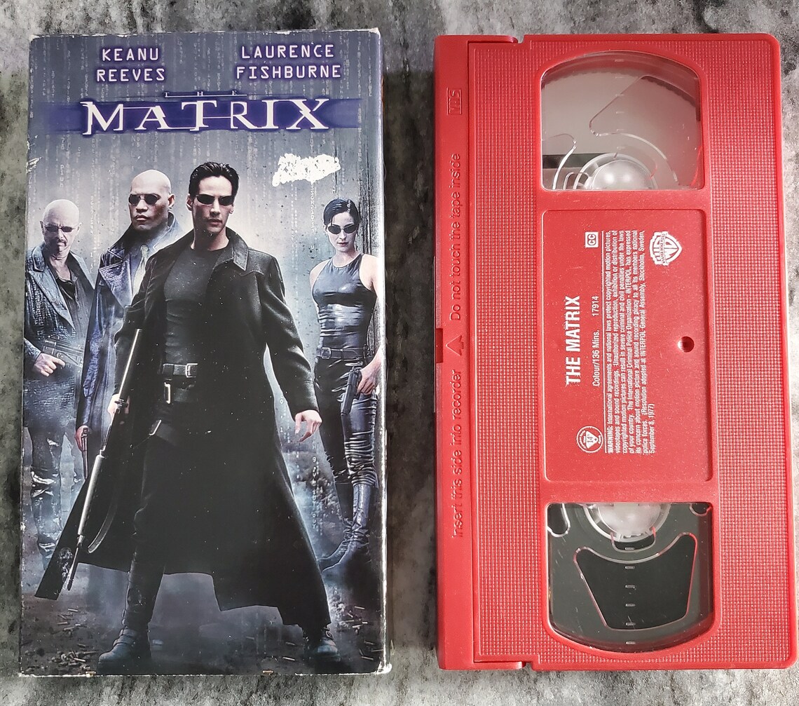 The Matrix VHS Rare Red VHS Tape Keanu Reeves Laurence Etsy Canada
