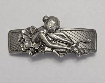 Vintage Seagull Pewter Hair Clip Stars Design, 1988 - Etsy  display picture 3